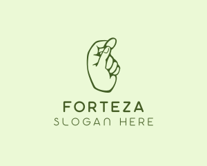 Green Coin Hand logo design