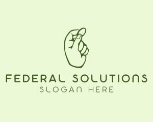 Green Coin Hand logo design