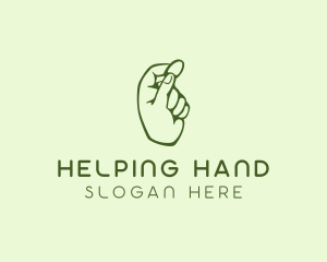 Hand - Green Coin Hand logo design