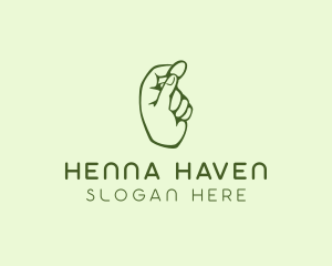 Green Coin Hand logo design