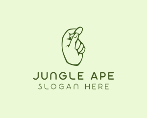 Green Coin Hand logo design