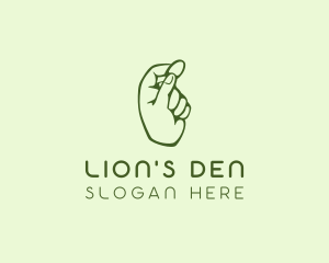 Green Coin Hand logo design