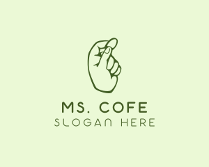 Green Coin Hand logo design