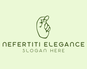 Green Coin Hand logo design