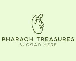 Green Coin Hand logo design