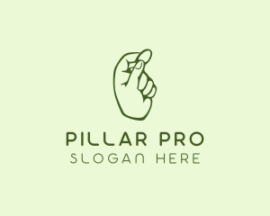 Green Coin Hand logo design