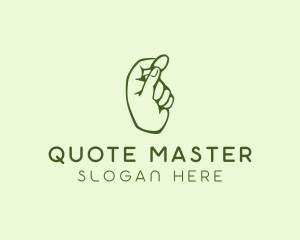 Green Coin Hand logo design