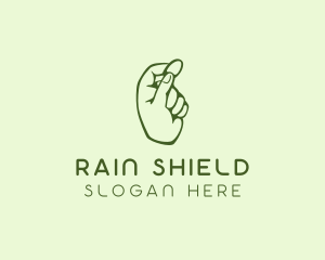 Green Coin Hand logo design