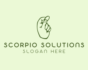 Green Coin Hand logo design