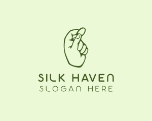 Green Coin Hand logo design