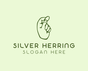 Green Coin Hand logo design