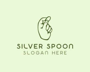 Green Coin Hand logo design