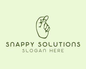 Green Coin Hand logo design