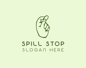 Green Coin Hand logo design