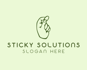 Green Coin Hand logo design