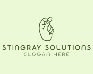 Green Coin Hand logo design