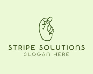 Green Coin Hand logo design