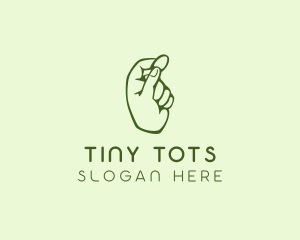 Green Coin Hand logo design