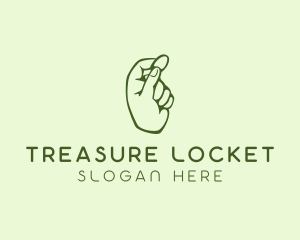 Green Coin Hand logo design