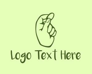 Loan - Green Coin Hand logo design