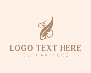 Feather - Quill Writer Blogger logo design