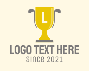 Win - Golf Trophy Letter logo design
