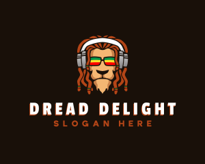 Dreadlocks - Headset Lion Dreadlocks logo design