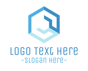 Woodworks - Blue Hexagonal Wrench logo design