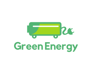 Green Electric Car Charger logo design