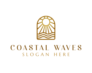Wave Sun Resort logo design