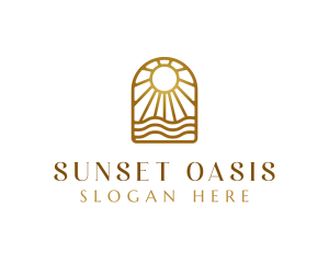 Wave Sun Resort logo design