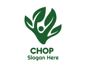 Green Tree Leaves Logo