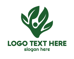 Life - Green Tree Leaves logo design