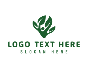 Tea Shop - Green Tree Leaf logo design