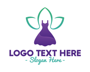 Eco - Woman Leaf Gown logo design