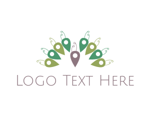 Feather - Abstract Peacock Place logo design