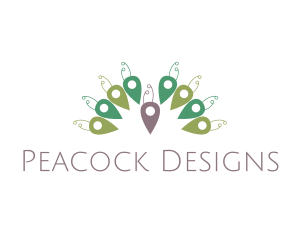 Abstract Peacock Place logo design