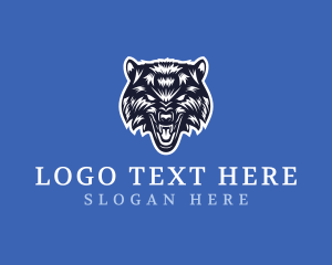 Hound - Wild Angry Wolf logo design