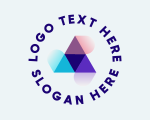 App - Fintech Digital Technology Triangle logo design