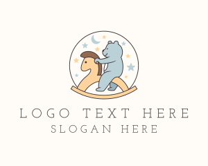 Starry - Teddy Bear Kiddie Horse logo design
