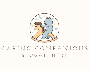 Nanny - Teddy Bear Kiddie Horse logo design