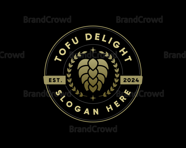 Beer Hops Wreath Logo