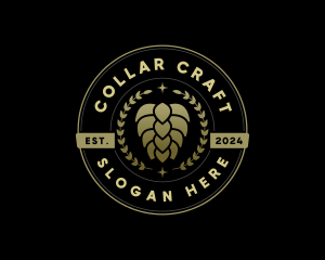 Beer Hops Wreath logo design