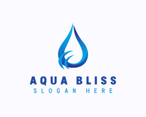 Water Droplet Aqua logo design