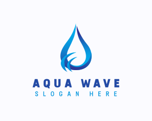 Water Droplet Aqua logo design