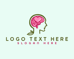 Leaf - Heart Brain Wellness logo design