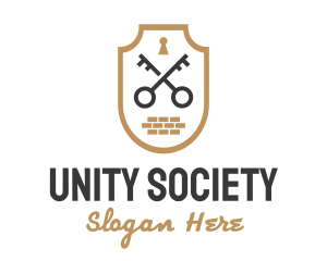 Society - Secret Society Lock Key logo design