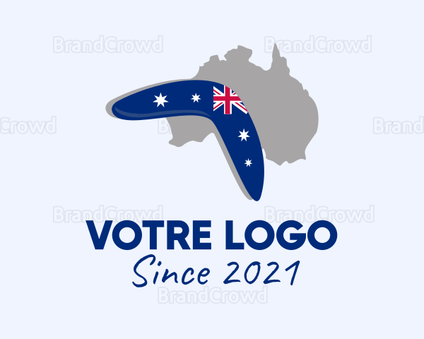 Australian Boomerang Flag Logo