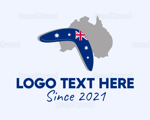 Australian Boomerang Flag Logo