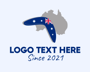 Australian - Australian Boomerang Flag logo design